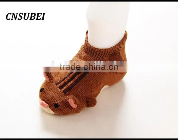 3D Animal Cartoon Design Non-slip New Born Baby Fashion Soft Socks for Infant photo-5