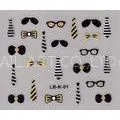 Fashion 3D Chrome Nail Art Sticker / Environmental Glitter Nail Polish Sticker
