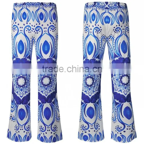2017 New Casual Ladies Wide Leg Pants Palazzo Pants Women photo-3