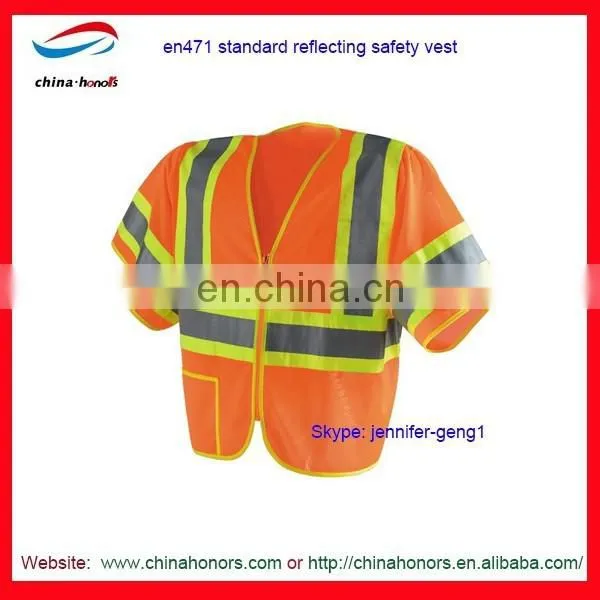 NEW American Standard Hi-vis Reflective Tape Rain Jacket/hi-vis Orange Reflective Jacket