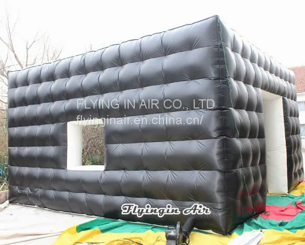 Outdoor Black Indoor White Inflatable Cube Tent for Exhibition and Event