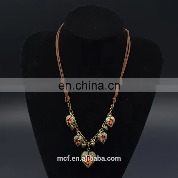 Crystal Diamond Fashion Pendant Chunky Necklace MCB-0041 photo-2