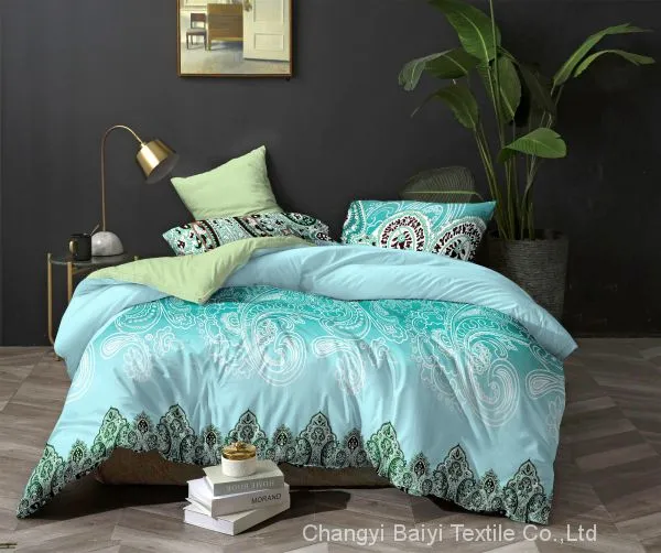Custom Woven Fabric 100% Polyester Disperse Printing Hotel Bed Sheets for Home Textiles photo-5