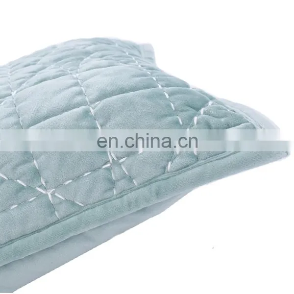 Mint Green Polyester Velvet Quilt Embroidery Cushion/pillow Decorative Throw Pillow photo-4