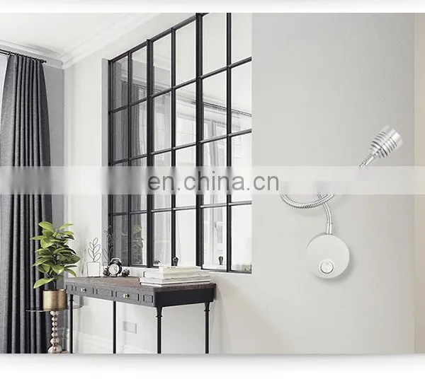Led 1w 110v 220v Wall Mounted Hotel Bedroom Bed Headboard Warm White and Cool White Reading Lamp photo-4
