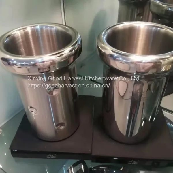 High-class Unique Stainless Steel Bar Beer Bucket Ice Bucket Stainless Steel Double Wall Ice Bucket photo-2