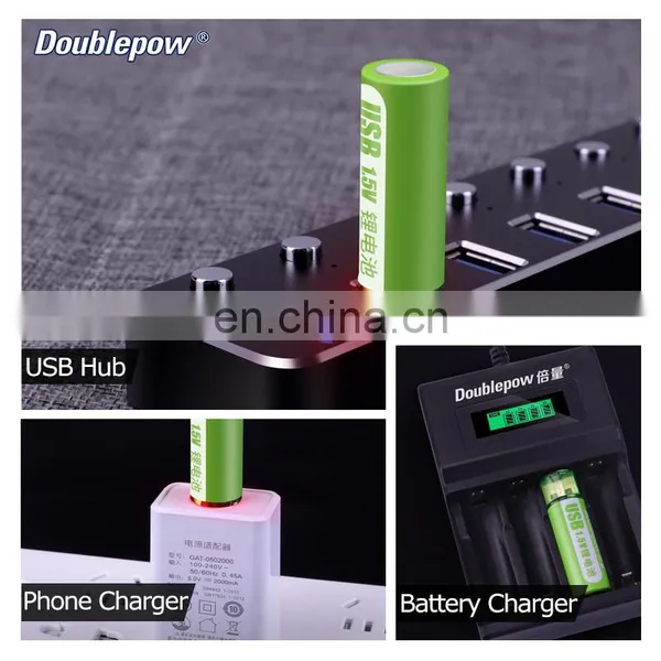Quick Charge 1.2 Hours 1.5V AA Size 1800mWh Lithium USB Rechargeable Batteries With Magnetic for Toys photo-3