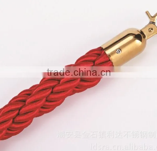 Stainless Steel Flat Base Mobile Steel Barrier With Velvet Or Twist Rope For Crowd Control photo-3