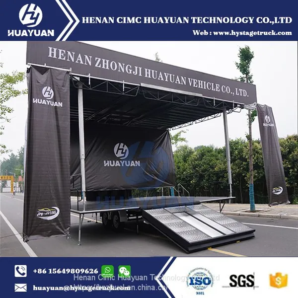 HUAYUAN ST180 Hydraulic Portable Mobile Stage Trailer