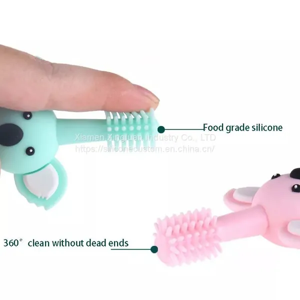 Wholesale Soft Silicone Training Toothbrush Silicone Koala Teether Baby Care Teething Brush photo-3