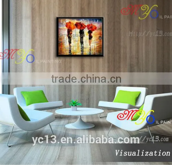 100%handmade Beautiful Knife Oil Painting photo-3