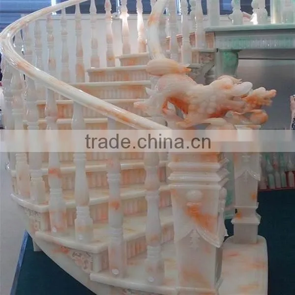 High Quality Royal House Decoration Onyx Stair Covers photo-2