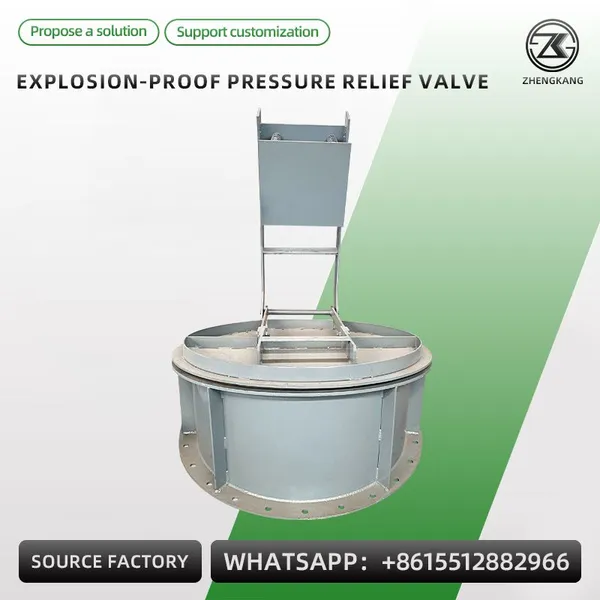 Explosion Proof Pressure Relief Valve Flameless Explosion Vent Dust Collector Safety Relief Valve For Industrial Dust Pipeline photo-3