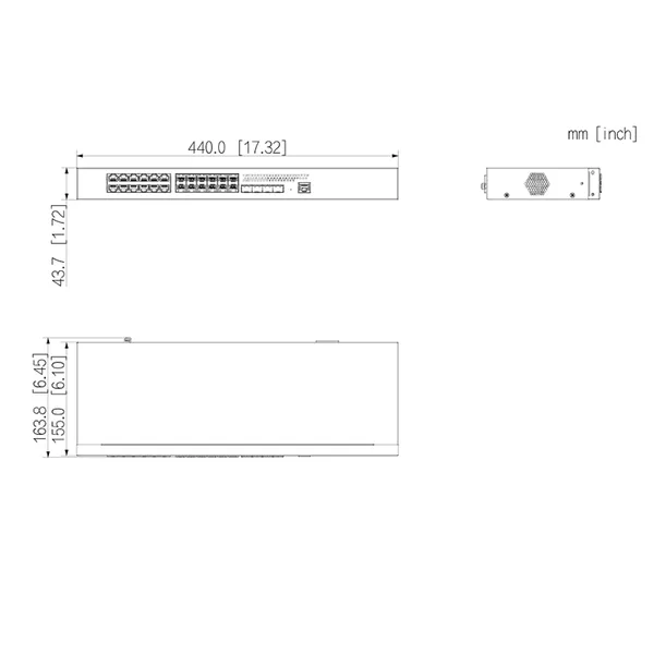 Dahua dh - S4200 - 12gt12gf4xf 24 - Port Layer 2 10g Managed Switch photo-5