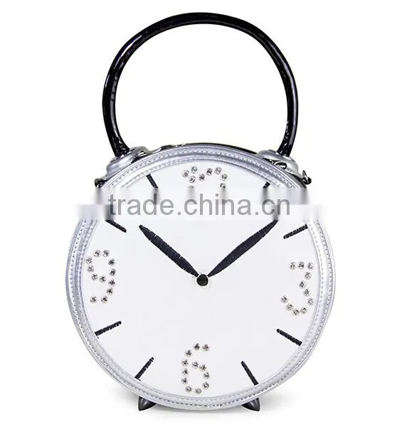2015 Alarm Clock Bags Handbag , pu Handbag,lady Leather Handbag photo-2