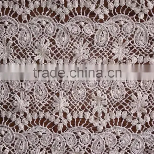 Wholesale Lace Garment Accessory Embroidery Cotton Full Lace Water Soluble Lace Fabric photo-4
