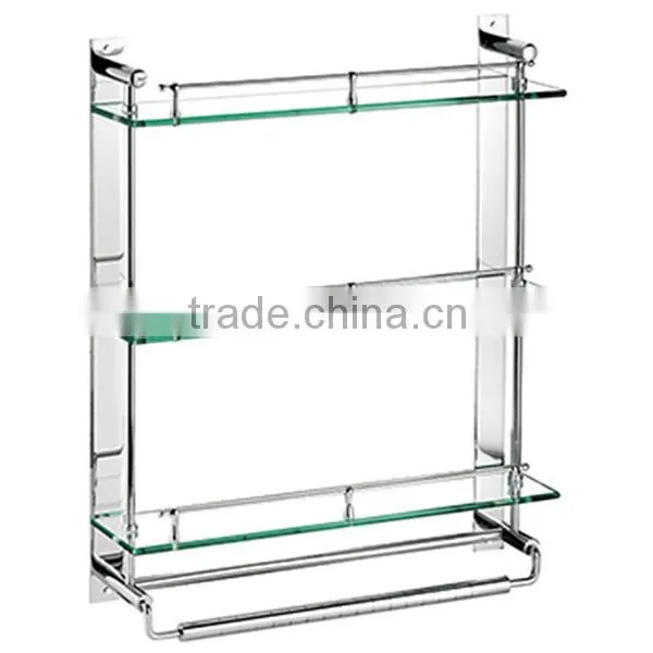 New products high quality bathroom glass shelf