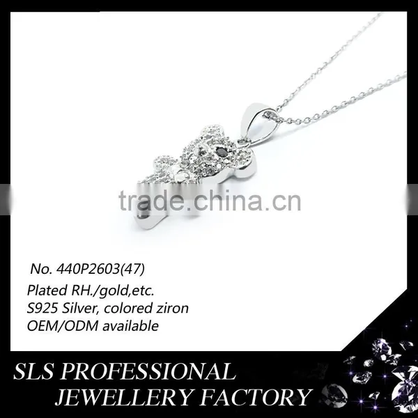 Kids Jewelry Pendant Silver Jewelry Bear Pendant for Children Gift's CZ Micro Cremation Jewelry Pendant photo-4