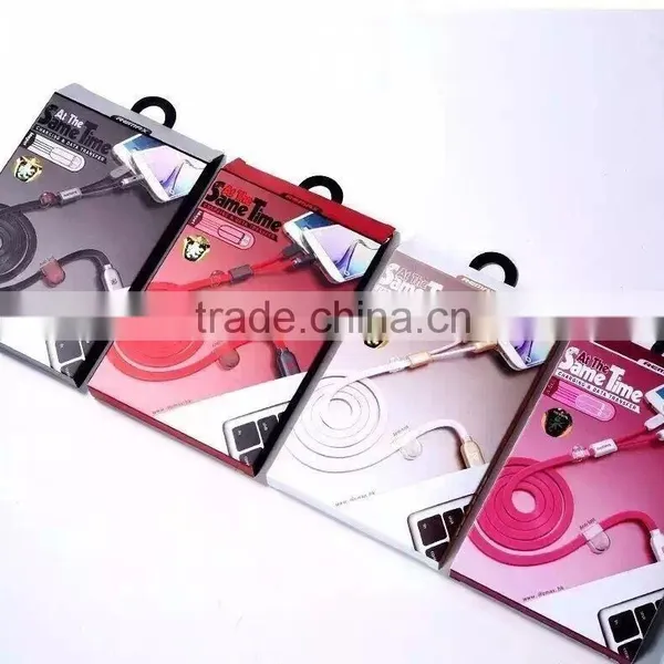 2015 Fashional Tape Date Line Customised Mfi 2 in 1 Usb Cable photo-3