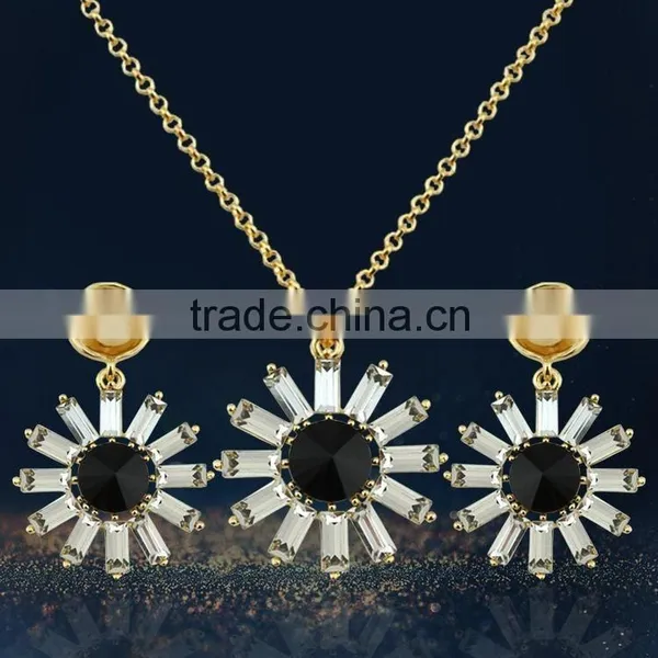 Cheap Wholesale Manufacturers,Gold Jewellery Hot Sale In US Sunflower Jewelry Sets photo-2