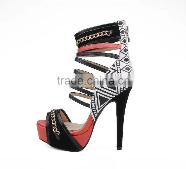 2016 New Summer Sandals Fashion Open Toe High Platform High Heel Women Shoes Fancy Sandals Lady photo-5