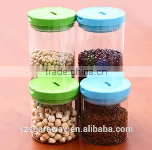 Glass Jar for Red Green Bean Peanut Household Transparent Sealed Storage Bottles With Lid photo-5