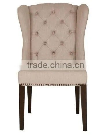 Home Decor High Quality Fabric Wingback Dining Chair photo-2