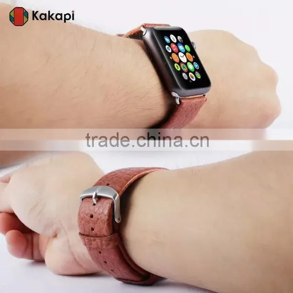 38mm Genuine Leather Strap Wrist Band Replacement Metal Clasp for Apple Watch All Models 38mm MT-3913 photo-4