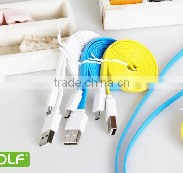 GOLF Fast Charging USB Flat Cable for Android Phone Quick Charge and Data Noodle Micro Cable for Android Device photo-4