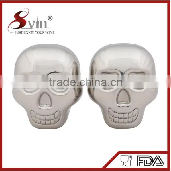 NT-WI006 Skull Head Whiskey Cubes Stainless Steel Whiskey Stones photo-3