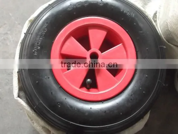 High Quality Manufacturer Rubber Wheelbarrow Wheel 3.50 6 Wheelbarrow Tire Inflating photo-4