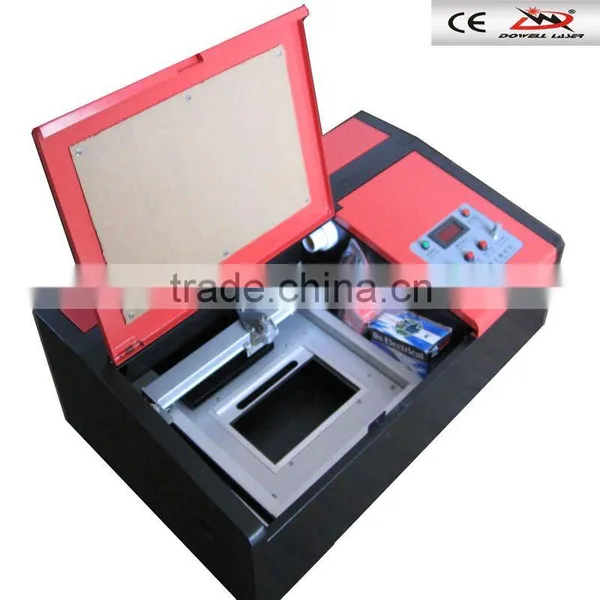 Dowell CO2 Stamp Laser Engraving Cutting Machine/Mini Portable Rubber Wood Stamp 40w Laser Engraver photo-2