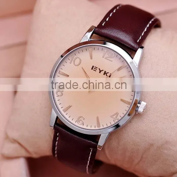 Classic Genuine Leather EYKI Brand Men Watches Water Resistant Women Quartz Watch photo-2