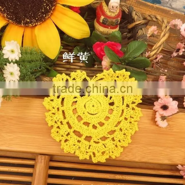 Heart Doilies,wedding Decoration Woven Coasters Cute Heart Shaped Applique photo-6