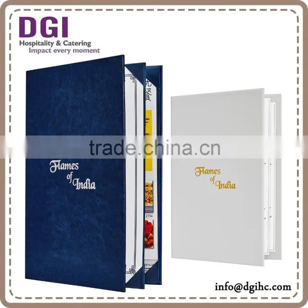 Star Hotel Menu Booklet Cover / Leather Menu Holder for Restaurant / Menu Holder for Restaurant