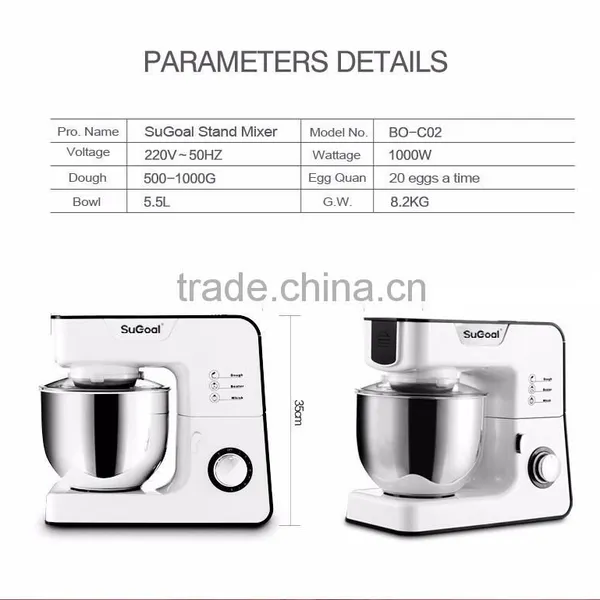 2015 Home Appliances Stainless Steel Stand Mixer Dough Mixer Machine photo-4