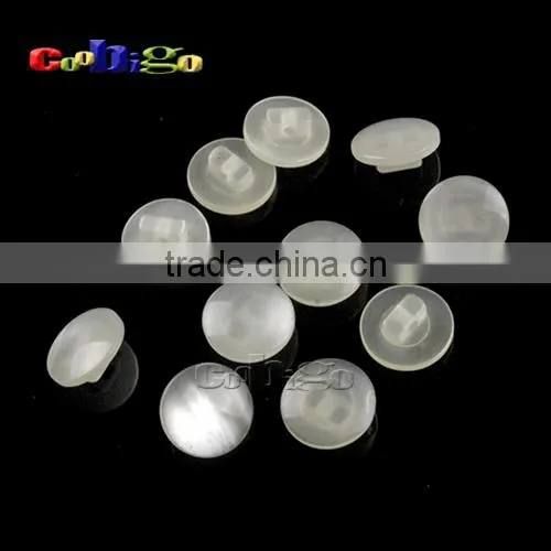 12.5mm(20L) White&Transparent Fashion Resin Buttons Sewing Craft DIY Accessories For Bag Shoe Garment #FLN010 photo-3