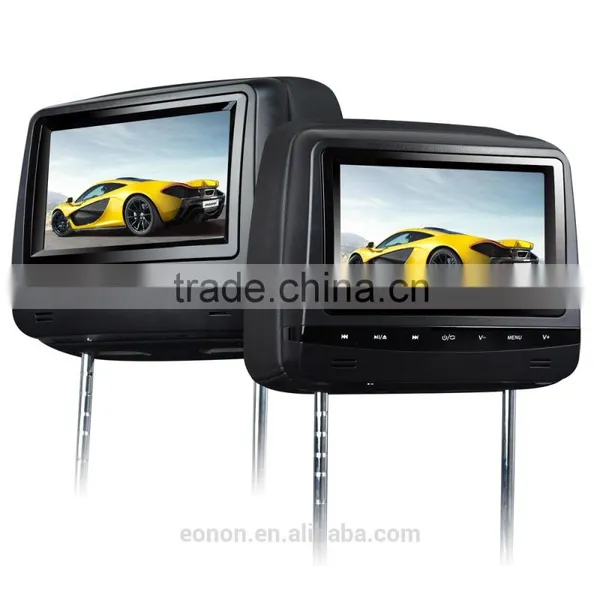 EONON L0290 7" HD Car Headrest Monitor With Built in DVD (Black Color) photo-3