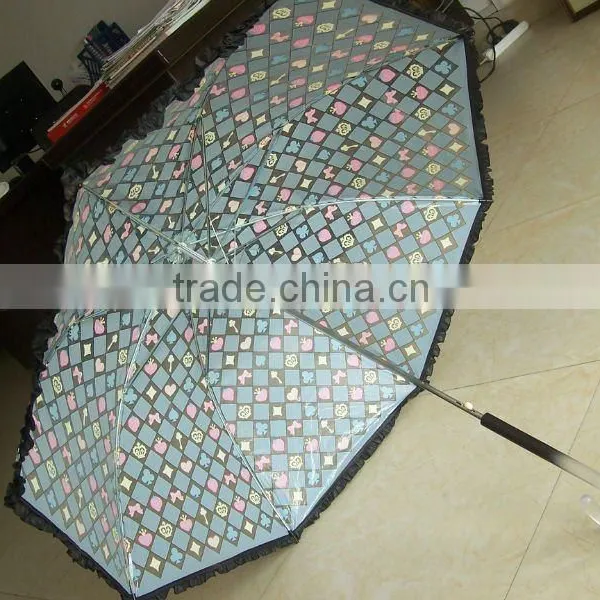 Promotional 16 K Straight Gift Outdoor Transparent Umbrella