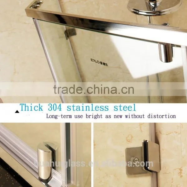 2015 Frameless Neo-angled Toughened Glass Fold Shower Cabin photo-2