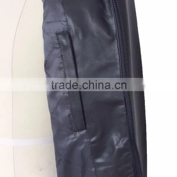 Manufacturer OEM Men PU Acket 2016 Fashion photo-5
