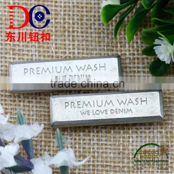 Metal Tack Jeans Plate Leather Patch With Metal Logo Plate for Handbags photo-2