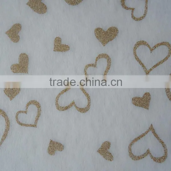 Thin Heart-shaped Glitter Printed Wrapping Non-woven Fabric photo-5