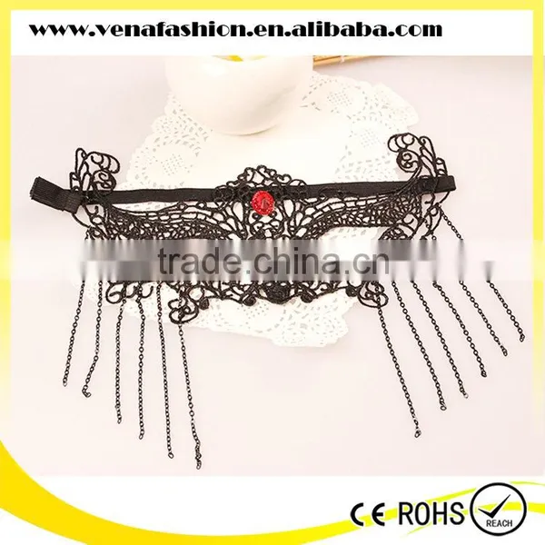 Beads Gothic Sex Eye Mask, Sexy Lace Eye Mask photo-5
