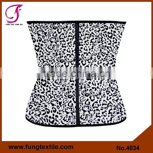 4034 NEW Arrival Wholesale Stock Pattern Leopard Rubber Waist Corset Cincher photo-2