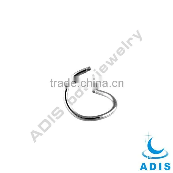 Twister Bar Piercing, High Polish Component in Body Jewelry
