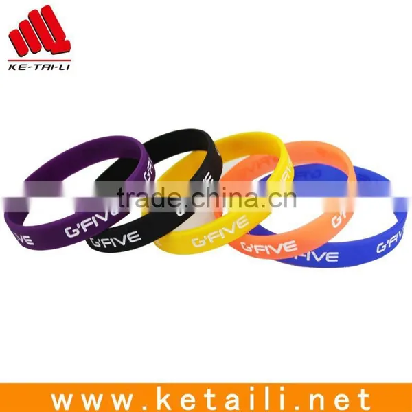 Promotional Spot Goods Provide Silicone Rubber Wristband With the Lowest Price and the Best Quality From German Material