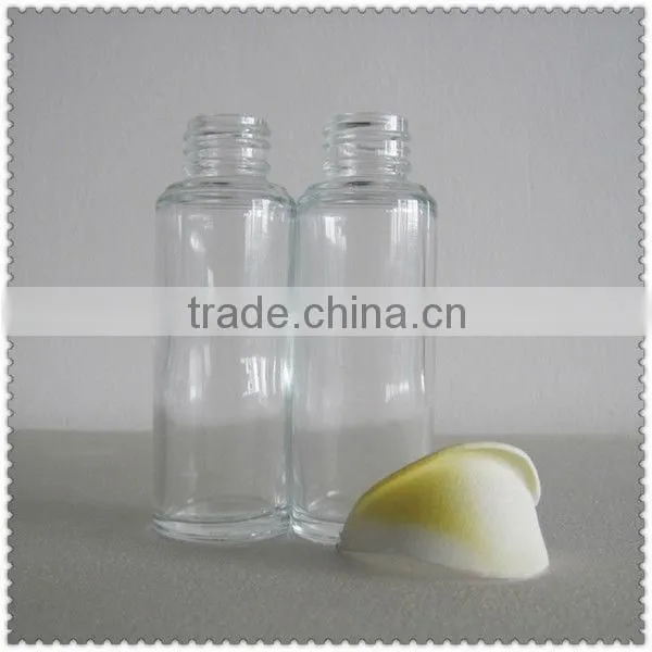 Clear Round Glass Bottle 100ml Nail Polish Remover Bottles