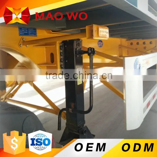 Best Quality 13 Ton Axles 28 Ton Landing Leg 90 King Pin Flatbed Semi-trailer for Sale photo-5