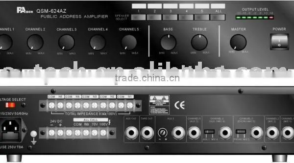 Professional Manufacturer 5 ZONE Power PA Mixer Amplifier